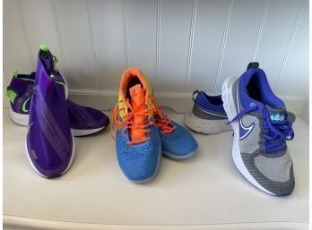 Mens NIKE Shoes! LIKE NEW! Purple Zoomx, Metcon 4, And React. All Size 13