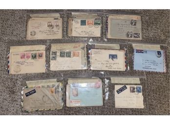 Vintage Stamps On Envelopes From Around The World! 1950-1990s