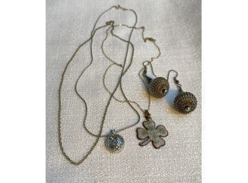 (3) Necklaces And Pair Of Earrings