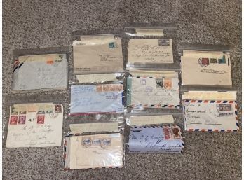 Collectible Envelopes With Stamps From 1940-1990s. All From Around The World!