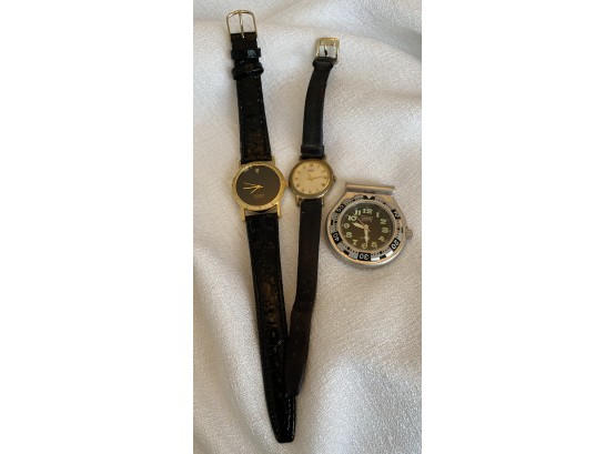 (3) Various Wrist Watches / Timepiece, Including Levi Brand And More