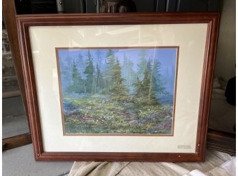 Beautiful Landscape Painting By Pat Stelter, Signed And Framed (22 X 18)