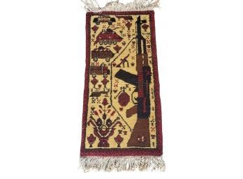 Turkoman Nomad Rug Made By Refugees From Afghanistan, Designed To Reflect On The Experience In A War Torn Coun