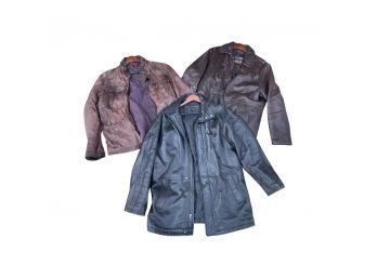 Mens Leather Coats By Andrew Marc And Perry Ellis,