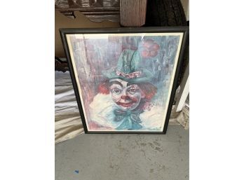 Clown Portrait Poster By Michele, Framed (18 1/4 X 22 1/4)