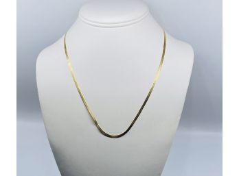 14 K Gold Italian Chain Necklace. 3.55 Grams.