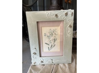 Floral RS Print In Wooden Frame (7 1/2 X 9 1/2)