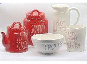 Bowl, Santa's Cookie Jar, Marshmallow Vase, Pitcher, Holiday Tea Kettle