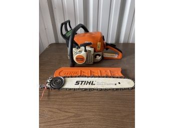 STIHL Gas Powered Chainsaw With Blade And Blade Cover