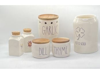 'Pot O' Gold' Vase, Spice Containers, Small Containers With Flower Designs - Rae Dunn Collection