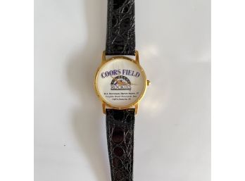 Coors Field Colorado Rockies Watch, Image Watches INC,  Strap Is Adjustable Genuine Leather