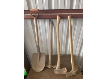Miscellaneous Wooden Handled Tools