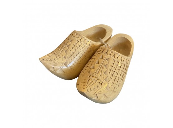 Hand Carved Wooden Dutch Clogs-for Decorative Purposes