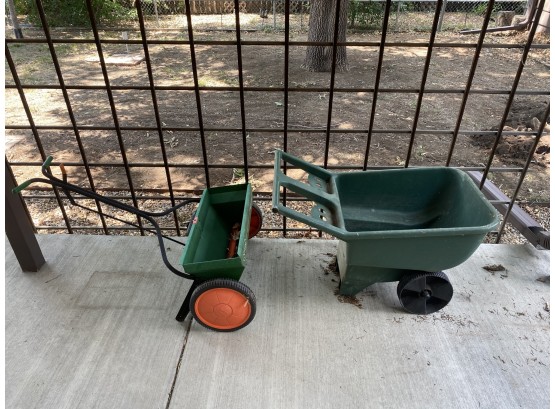 Scotts Precision Flow Controlled Spreader And Lawn Cart