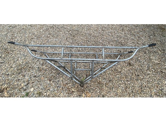 Two-man Wheel Barrow Used By Hunters To Move Big Game.  It Is Missing The Wheel.  8 X 2 X 2 FT