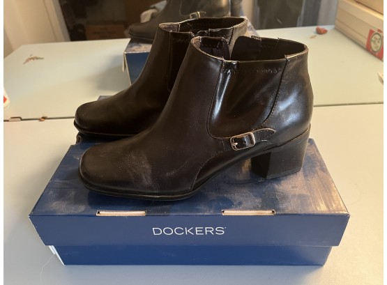 Dockers Black Boots, Womens Size 7 In Good Condition