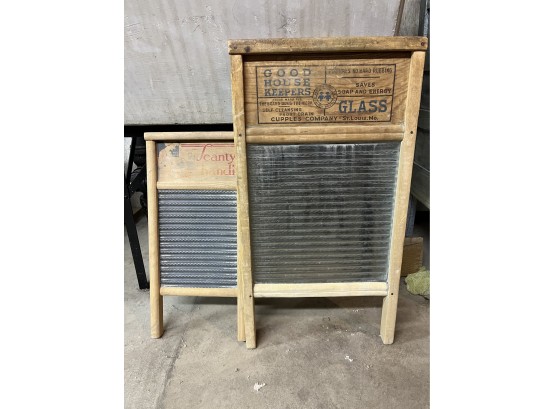 Two Vintage Wash Boards