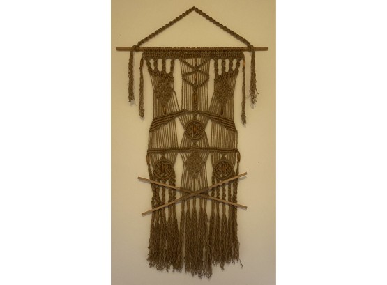 Large Woven Macrame Tapestry