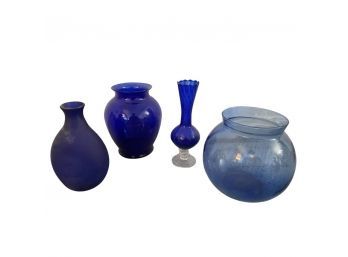 Lovely, Cobalt Blue, Decorative Vases In Various Styles