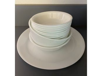 All White Corelle Kitchen Dishes. Not A Complete Set