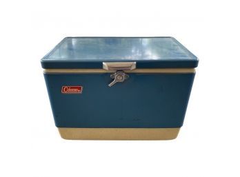 Vintage Blue Coleman Cooler