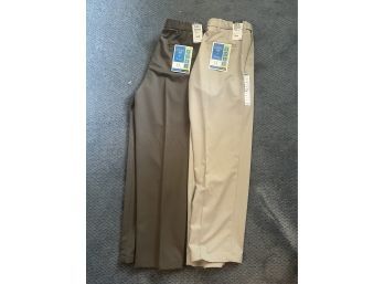 Two Pairs Of Haggar Mens Slacks Size 36W X 31L, Great Condition Never Worn