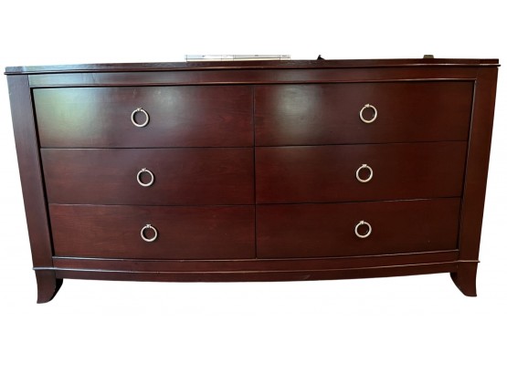 Six Drawer Wooden Dresser, In Good Condition (67 X 22 X 34 1/2)