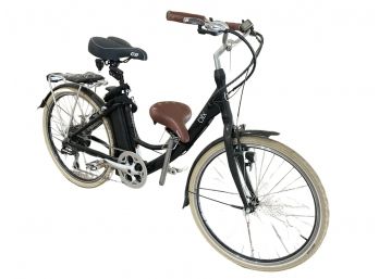 BLIX Komfortplus, Black Bicycle With Maroon  Handlebars And Extra Velo Seat.