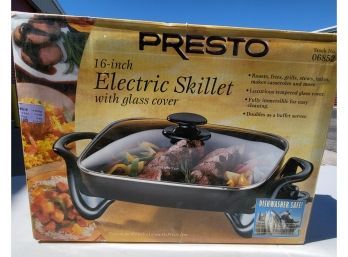 Presto 16in Electric Skillet With Glass Cover
