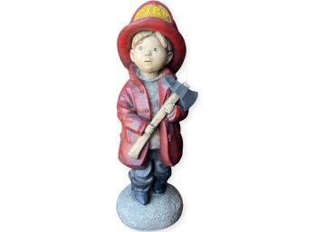 Boy Firefighter Statue (18in)