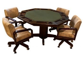 Poker / Card Table And 4 Chairs