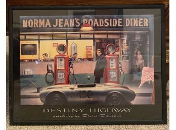 Framed Poster, Destiny Highway By Chris Consani In 33 X 25 Inch Frame