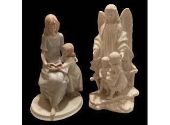 Two Beautiful Ceramic Figurines, Stands Approximately 7-8 Inches