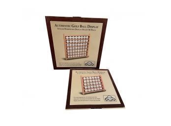Authentic Golf Ball Displays (2) Holds Up To 86 Gold Balls Combined!