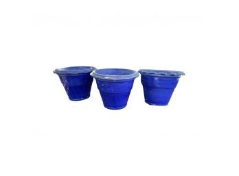 Beautiful Blue Italian Pots (3)