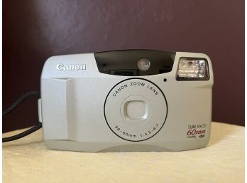 Canon Sure Shot 60 Zoom 35mm Point-and-Shoot Date Camera With 38-60mm Canon Zoom Lens (Untested)