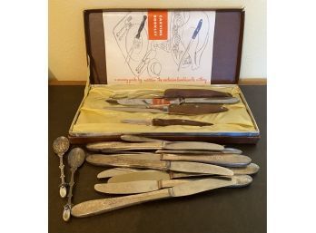 Various Flatware Including Two Decorative / Collectible Spoons