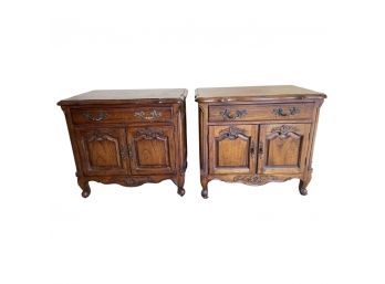 Pair Of Vintage Wooden Side Tables