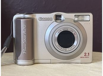 Canon PowerShot A20 Digital Camera, Case Included, Bottom Of View Screen Shows Damage