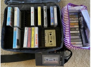 Music Cassette Collection With Portable Player