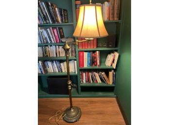 Vintage Metal Floor Lamp With Rotating Lamp Shade (58 In Tall)