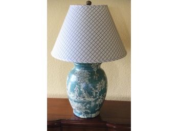 Large Turquoise Color Lamp Base With Stunning Detail