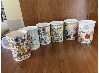 Collection If Floral Themed Mugs (6)