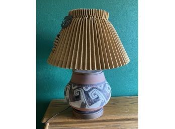 Southwest Style Table Lamp With Terra Cotta Base