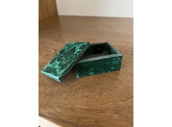 Small Malachite Stone Box