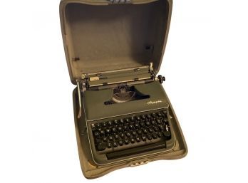 Vintage Olympia Typewriter In Case