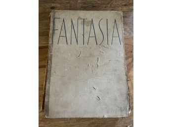 Antique Fantasia Book 1940, Book Binding Unattached, Some Markings On Cover And Pages