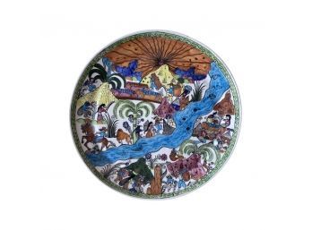 Beautiful Large Decorative Plate, Hand Painted In Mexico