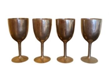 Solid Nickel Wine Glasses / Goblets (4 Count)