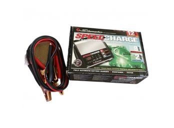 Speed Charge 12 AMP Battery Charger And New Jumper Cables